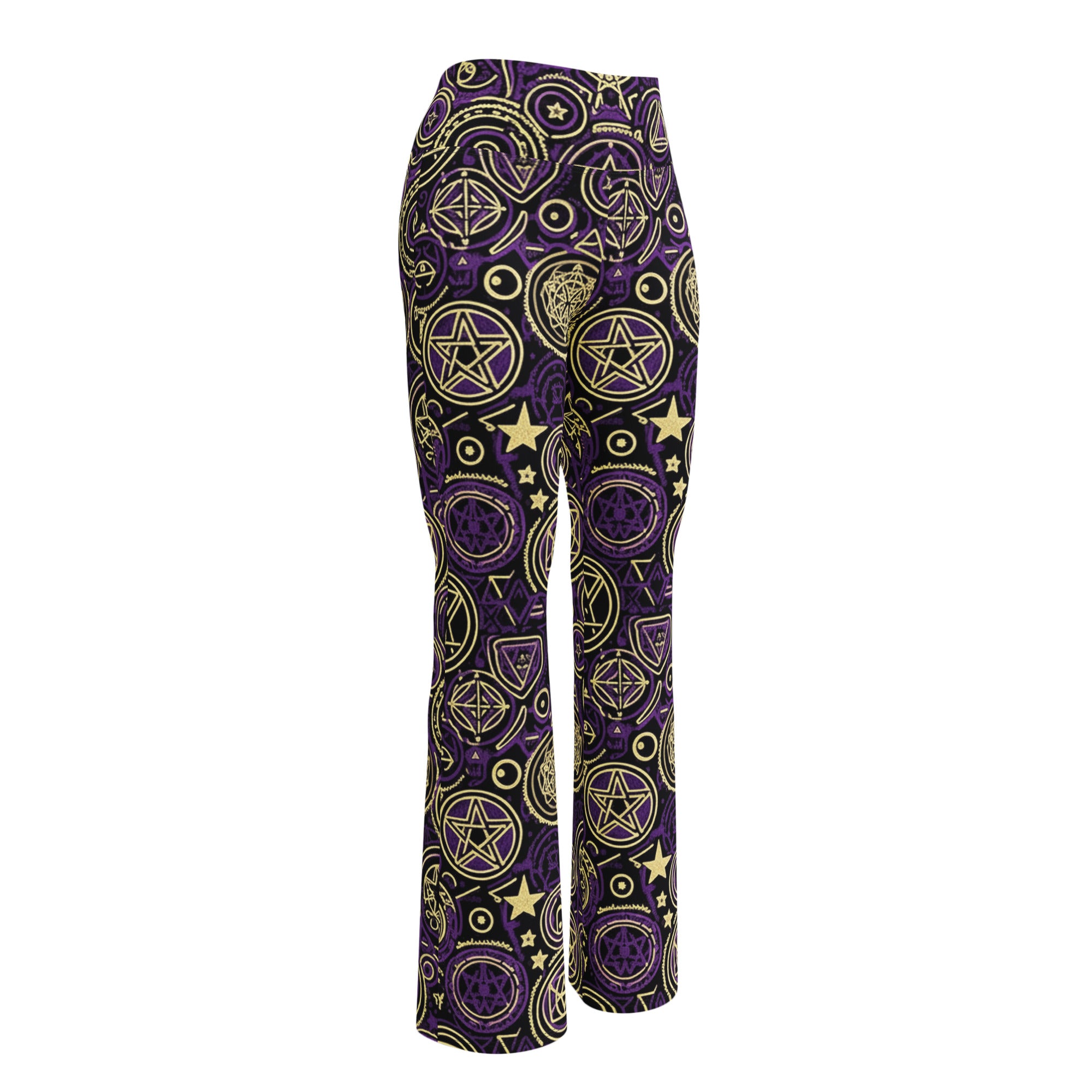 Pentagram Geometric Mystic Flare Leggings | GearBunch