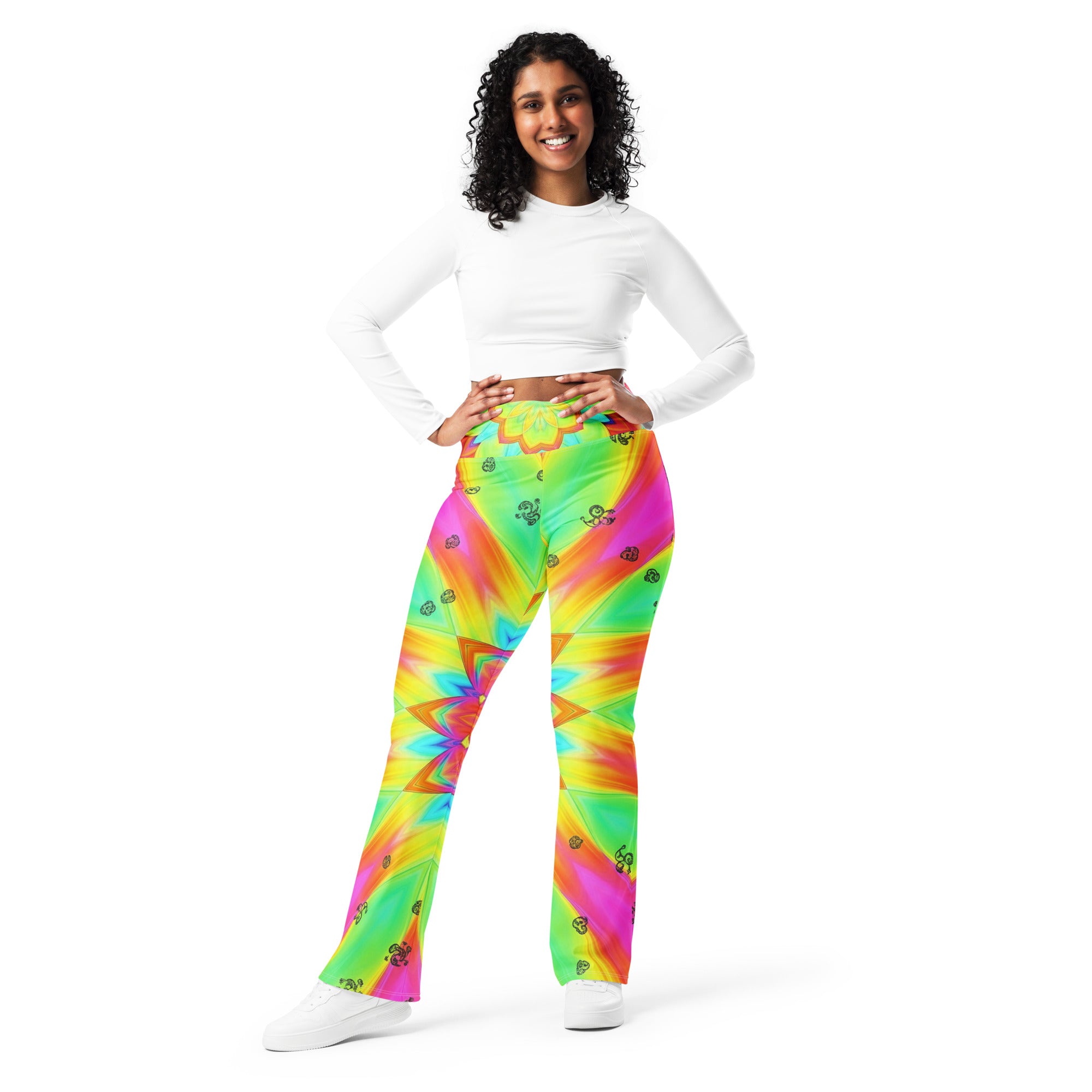 Psychedelic Acid Trip Flare Leggings | GearBunch