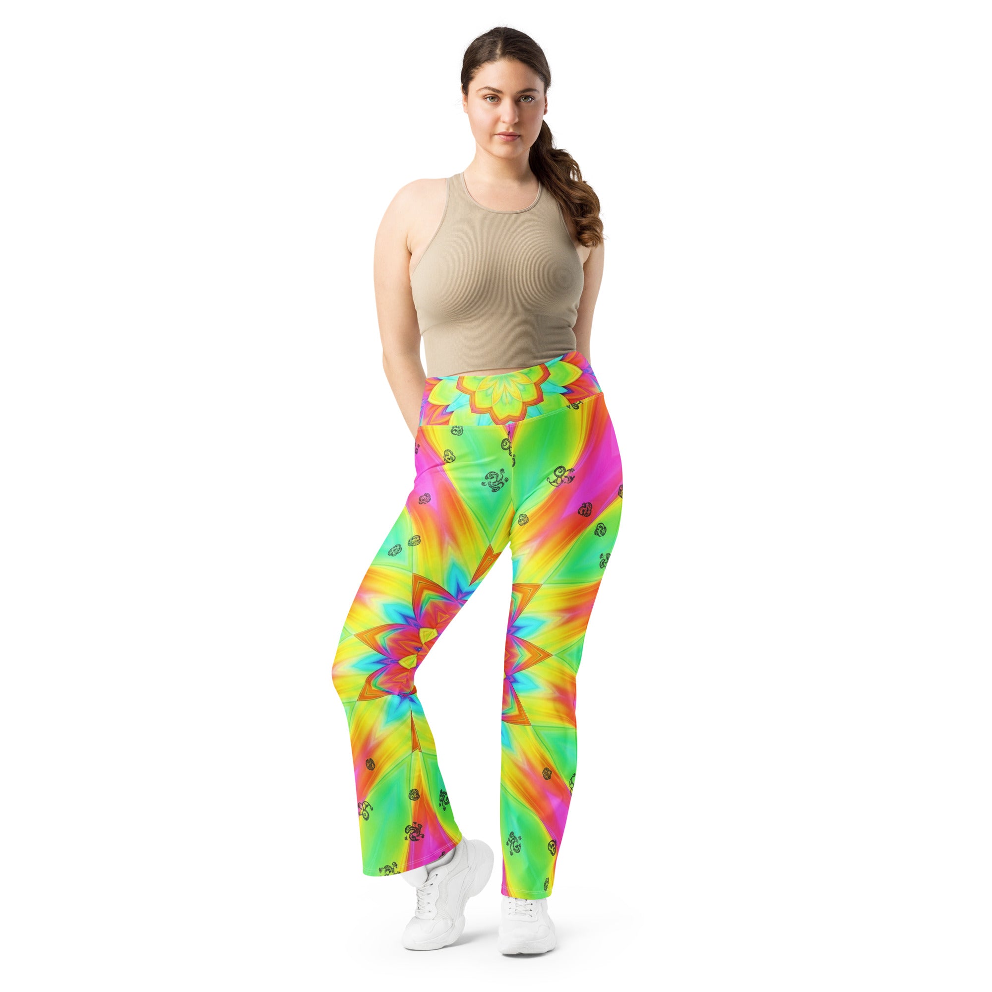 Psychedelic Acid Trip Flare Leggings | GearBunch