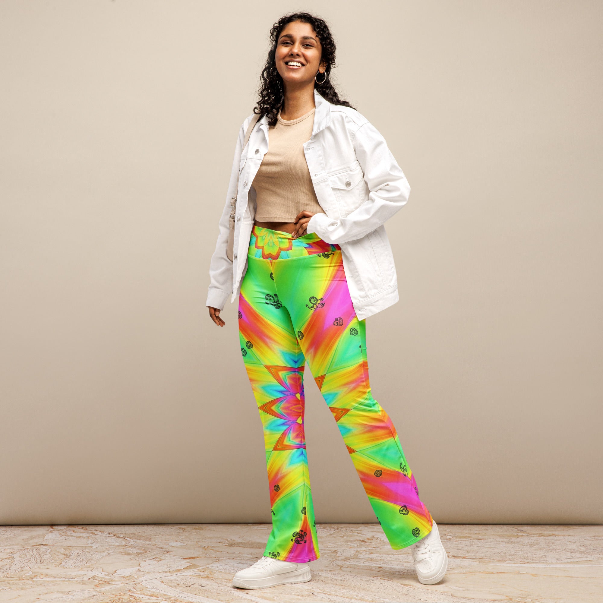 Psychedelic Acid Trip Flare Leggings | GearBunch