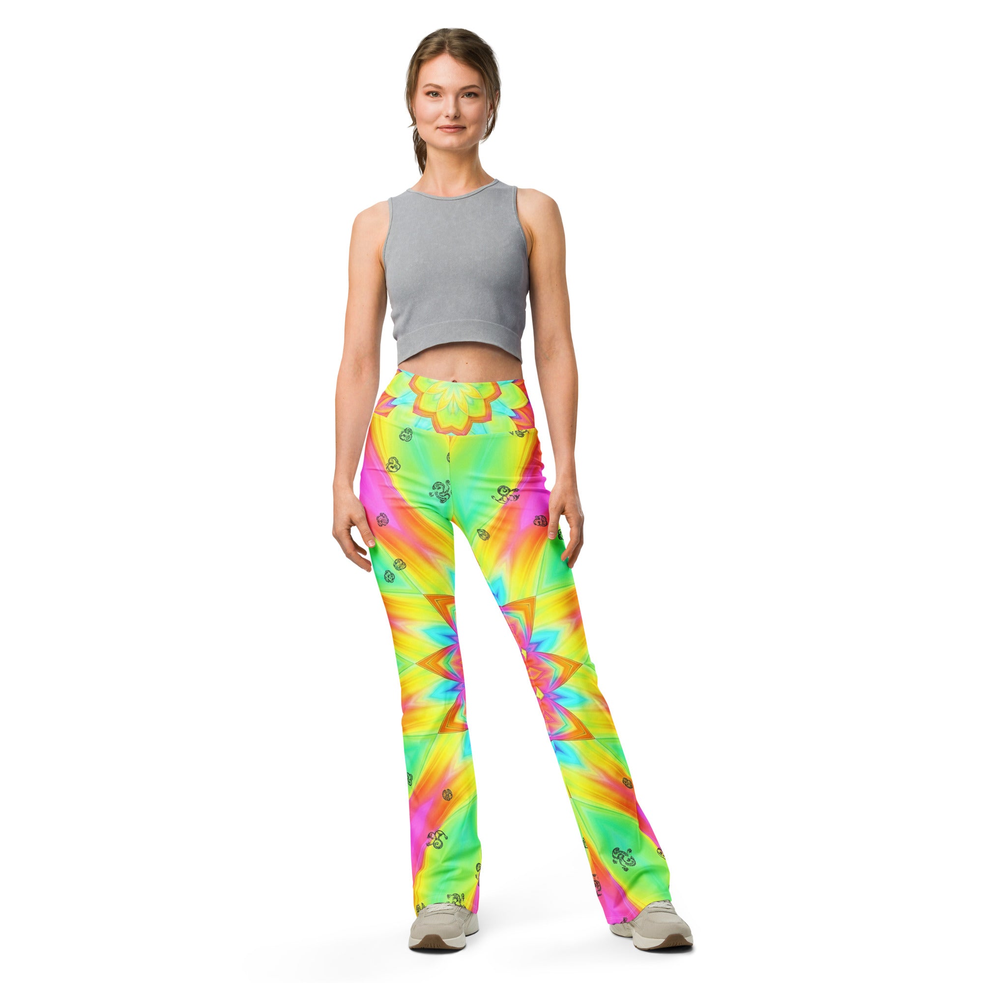 Psychedelic Acid Trip Flare Leggings | GearBunch