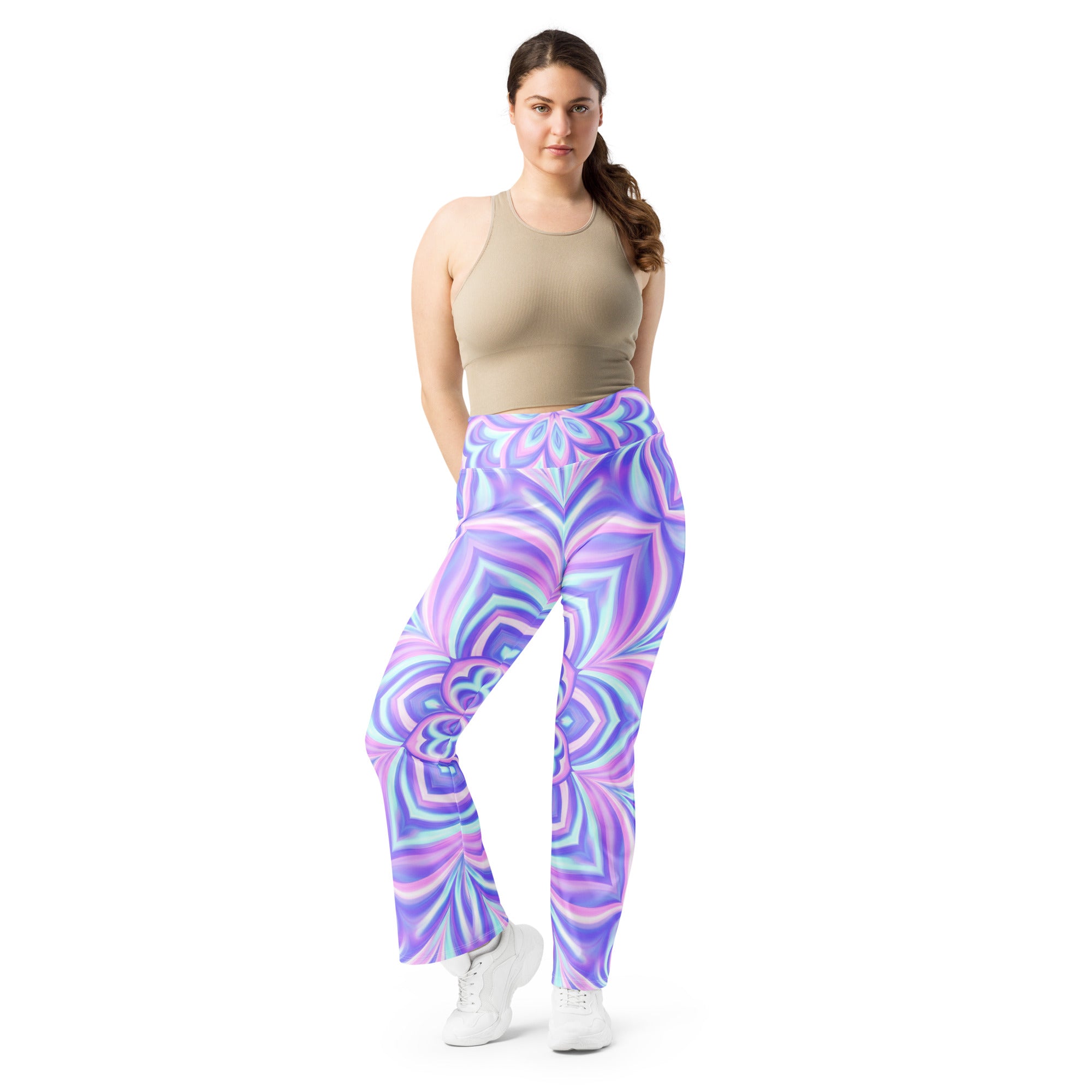 Psychedelic Fairy Ring Flare Leggings | GearBunch