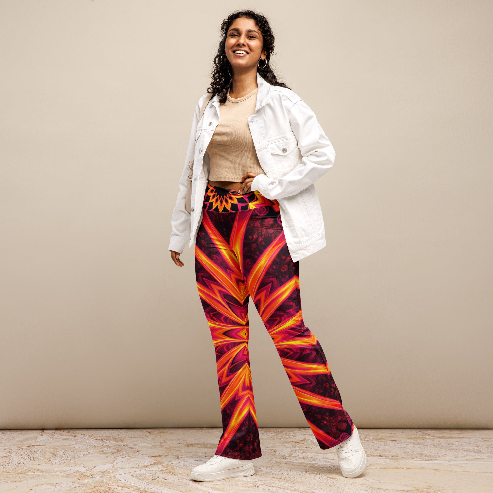 Psychedelic Infrared Flare Leggings | GearBunch