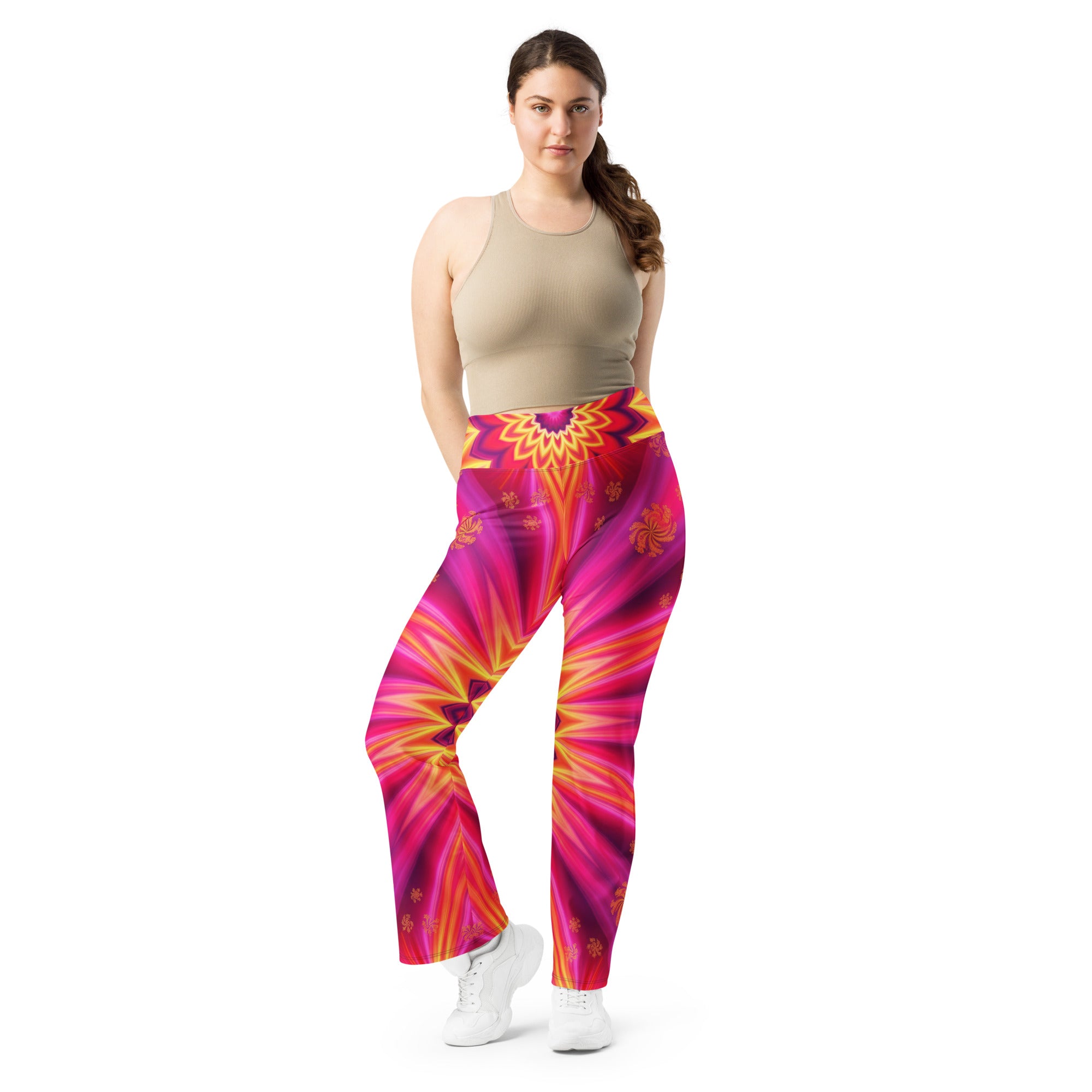 Psychedelic Plasma Core Flare Leggings | GearBunch