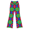 Full-length GearBunch Psychedelic Starburst Prism Flare Leggings. Ultra-vibrant neon colors burst in a dazzling pattern.