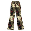 Universal Monsters Retro Flare Leggings by GearBunch, featuring sepia, blood red, cream, and jet black monster art.