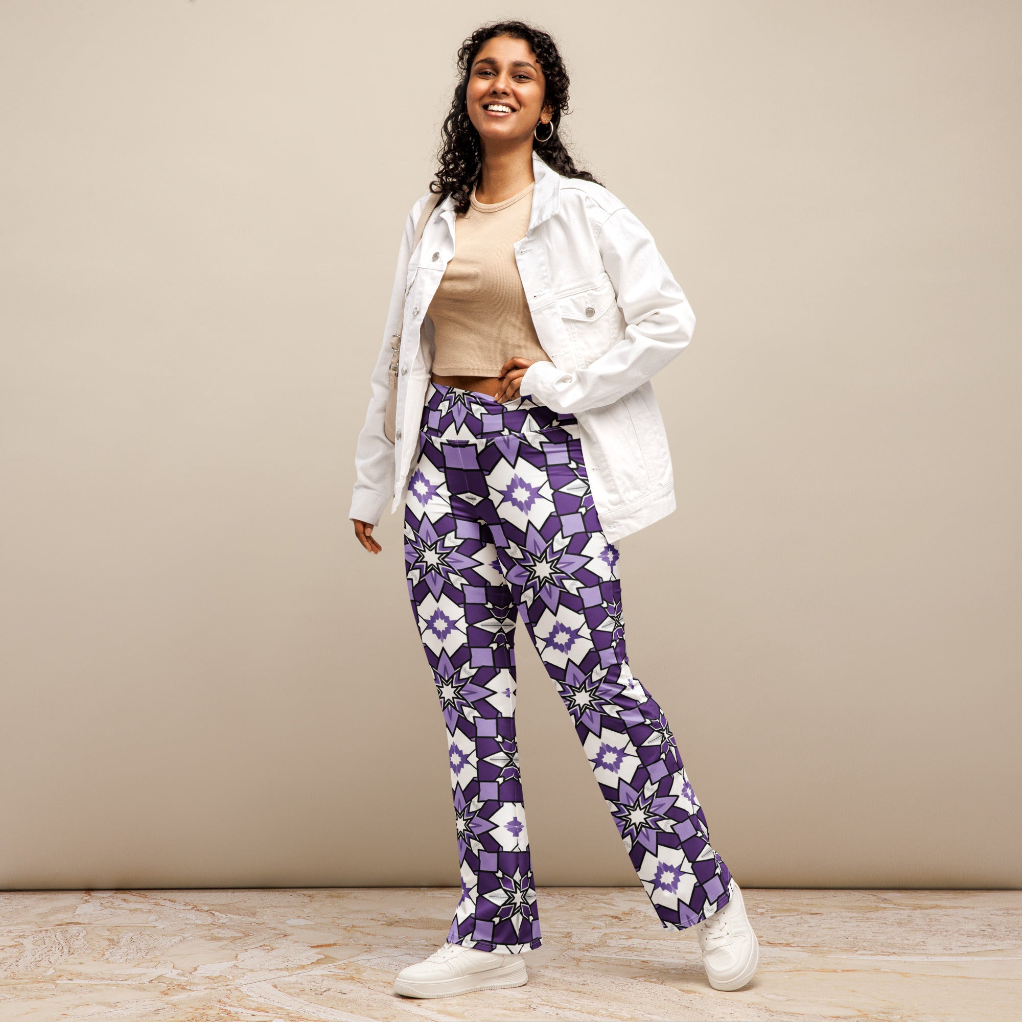 Zellige Amethyst Flare Leggings | GearBunch