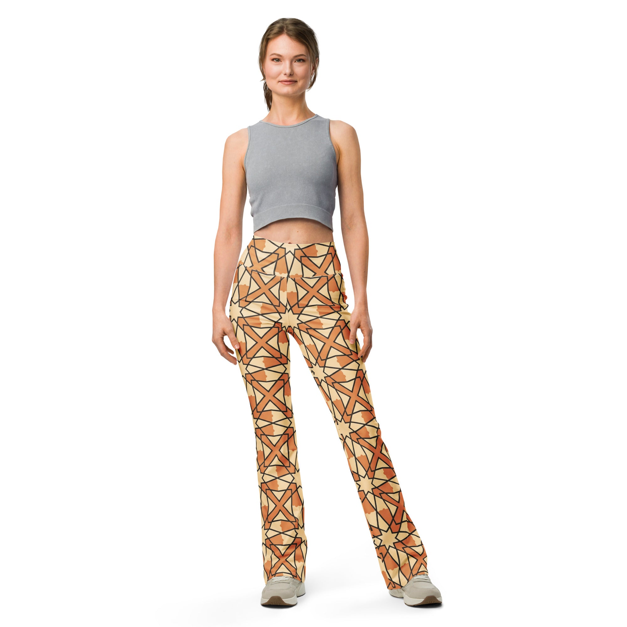 Zellige Desert Sand Flare Leggings | GearBunch