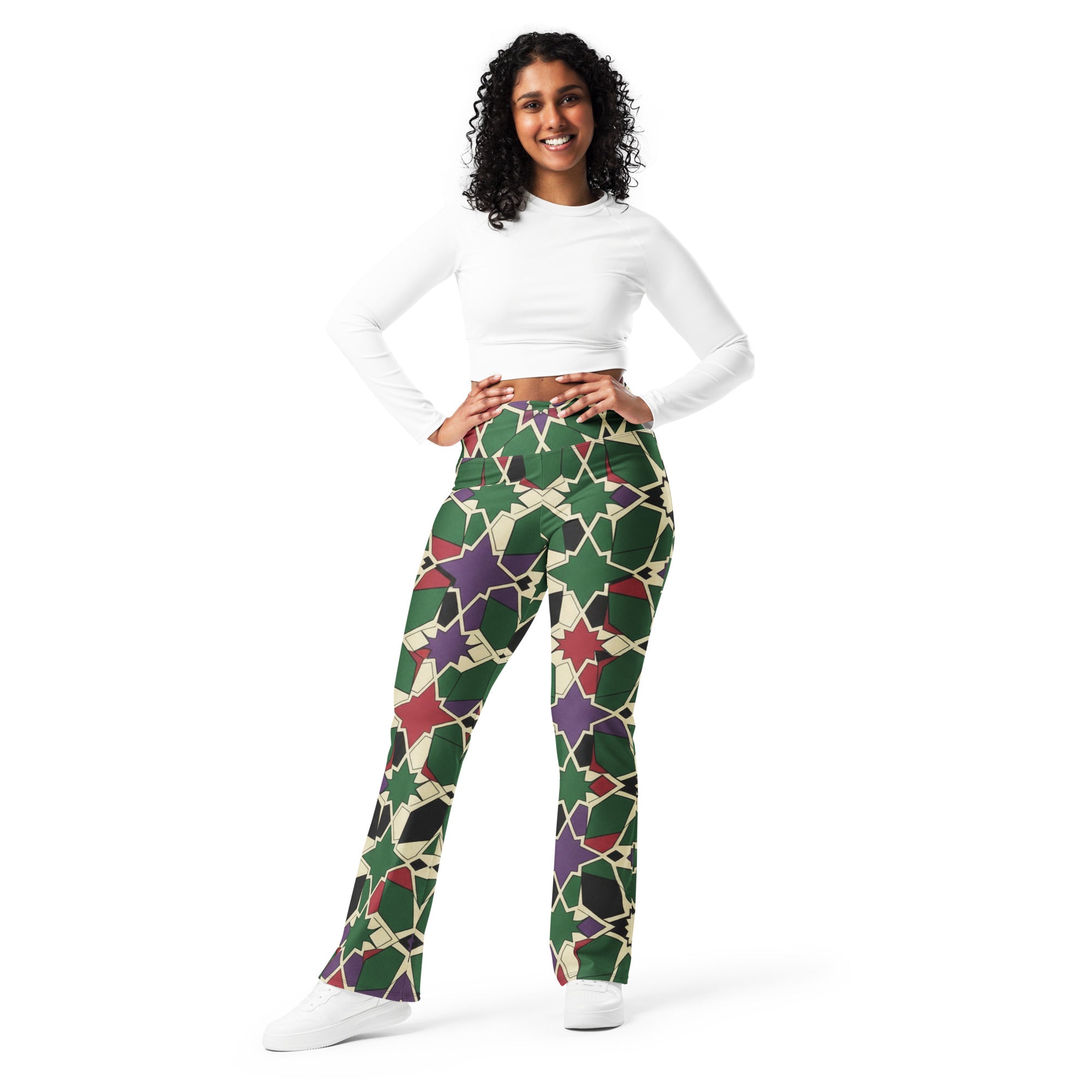 Zellige Forest Berry Flare Leggings | GearBunch