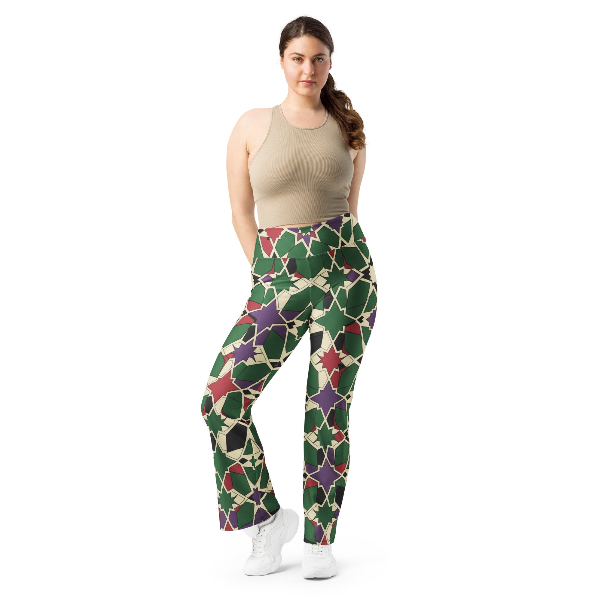 Zellige Forest Berry Flare Leggings | GearBunch