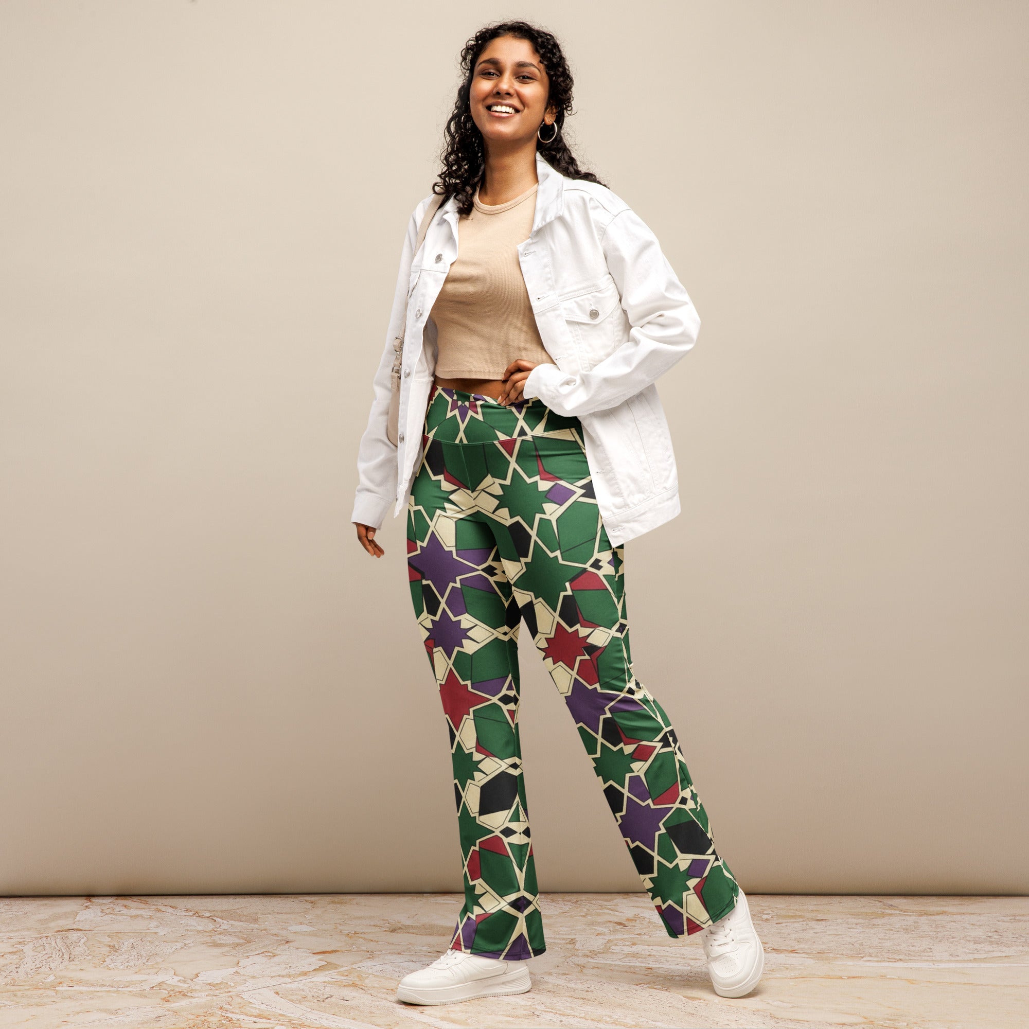 Zellige Forest Berry Flare Leggings | GearBunch