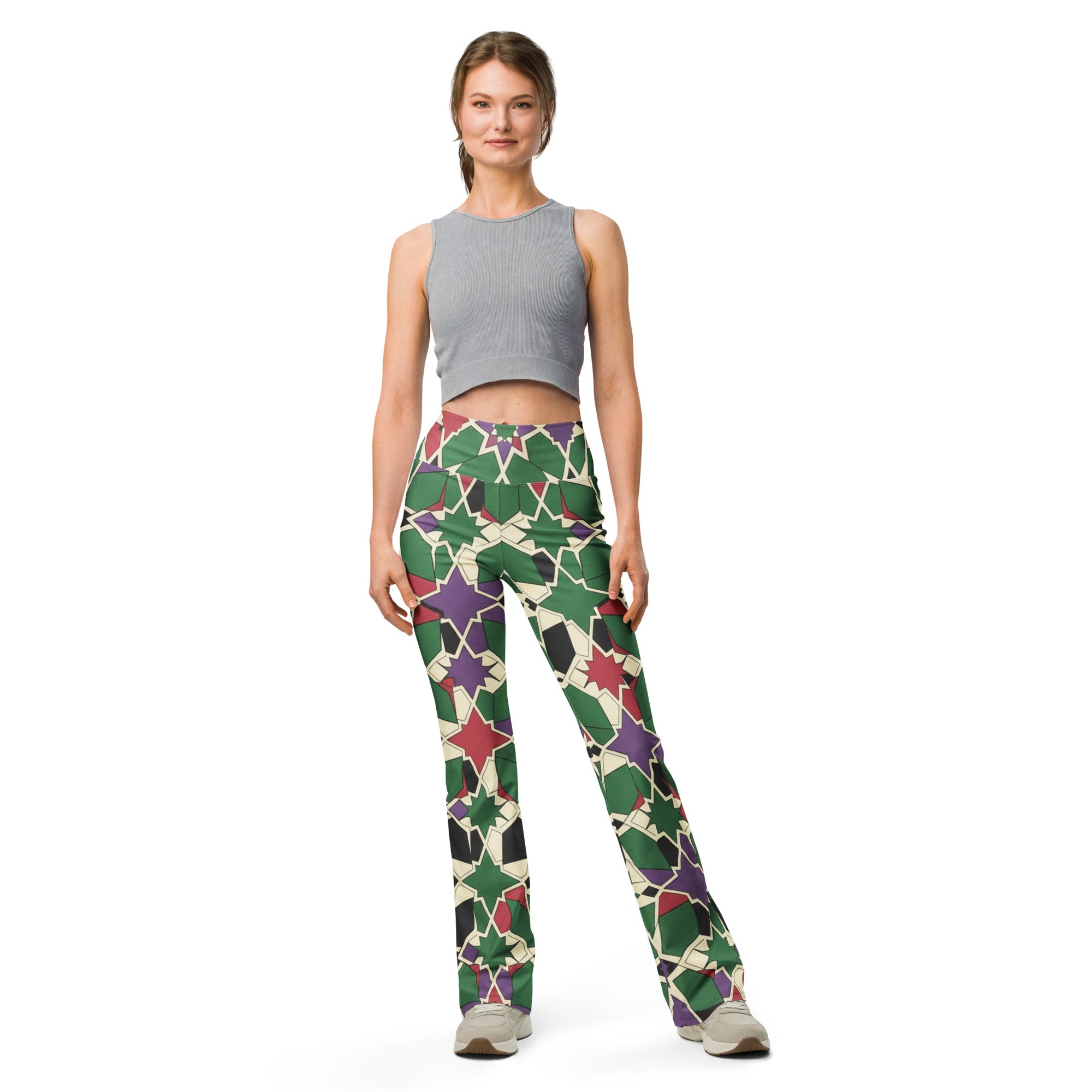 Zellige Forest Berry Flare Leggings | GearBunch