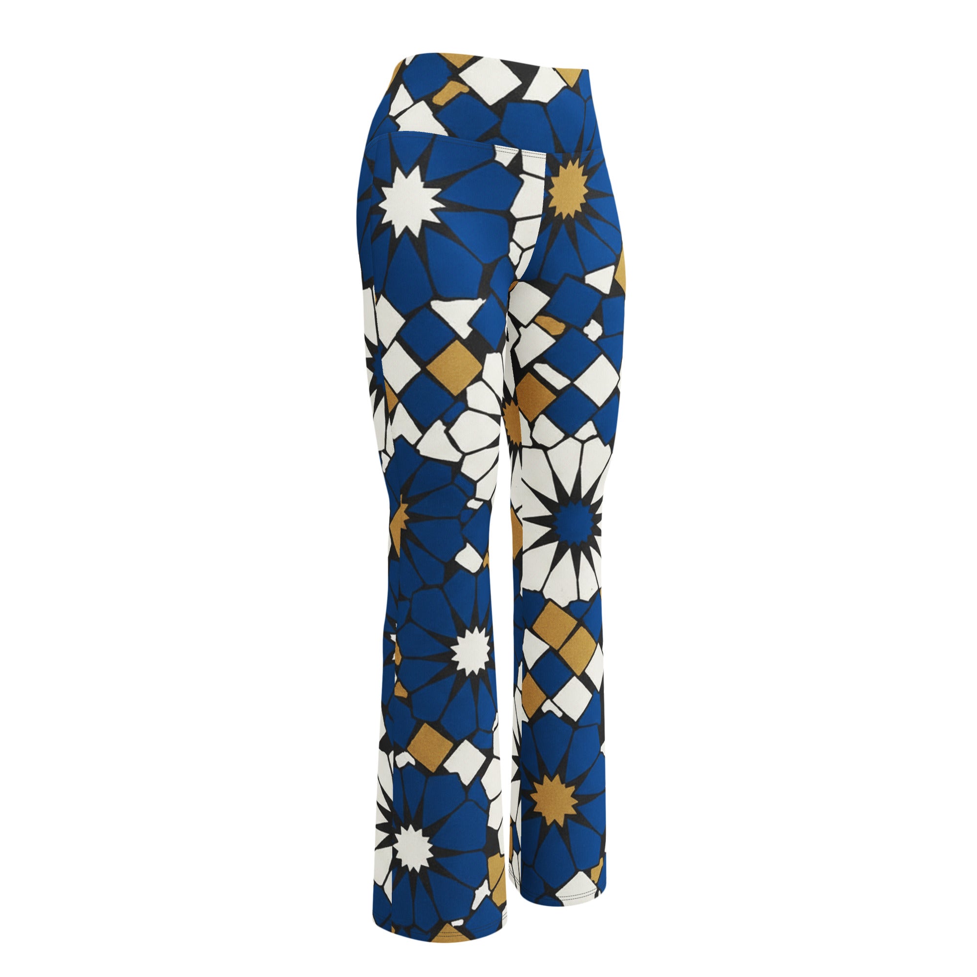 Zellige Midnight Blue Flare Leggings | GearBunch