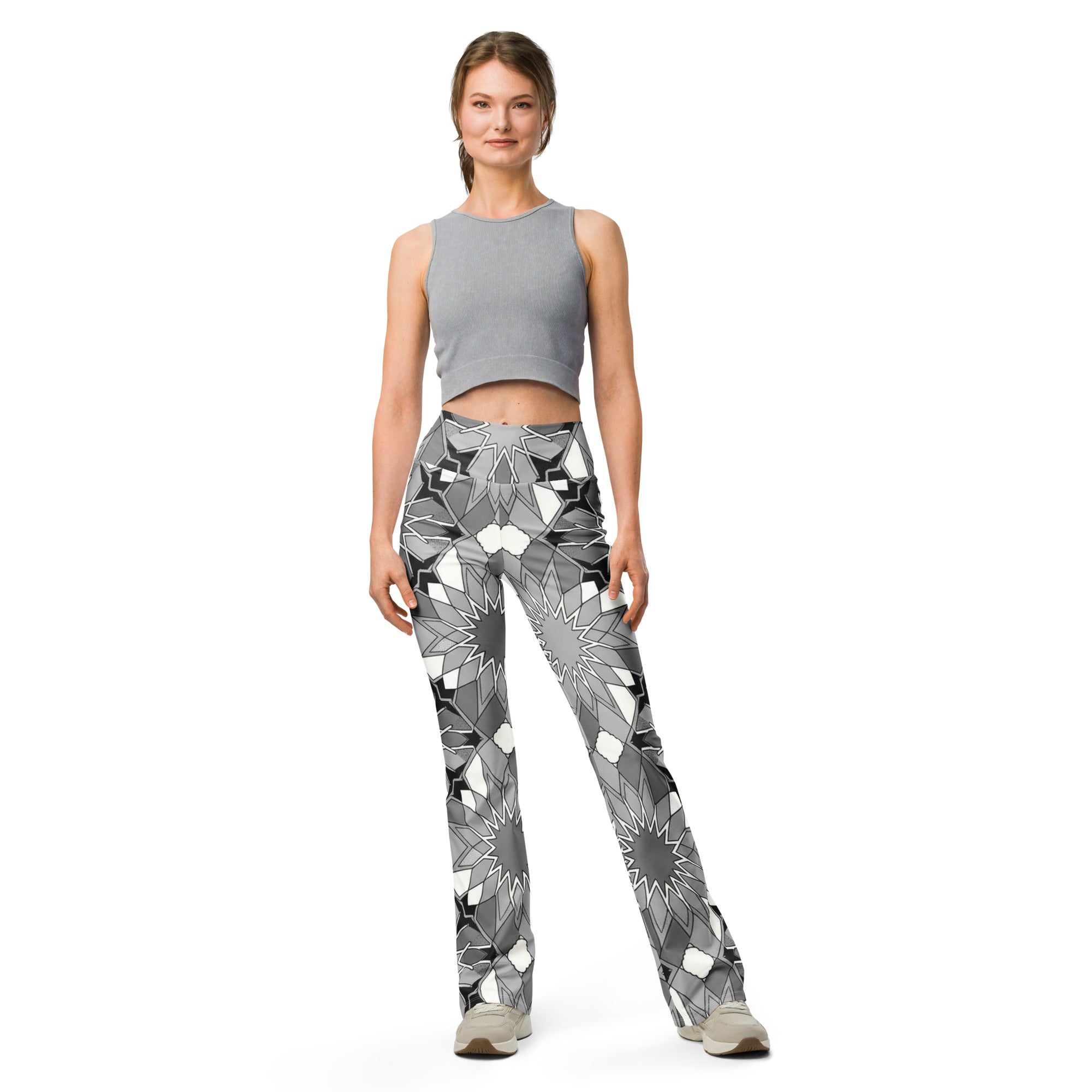 Zellige Monochrome Flare Leggings | GearBunch