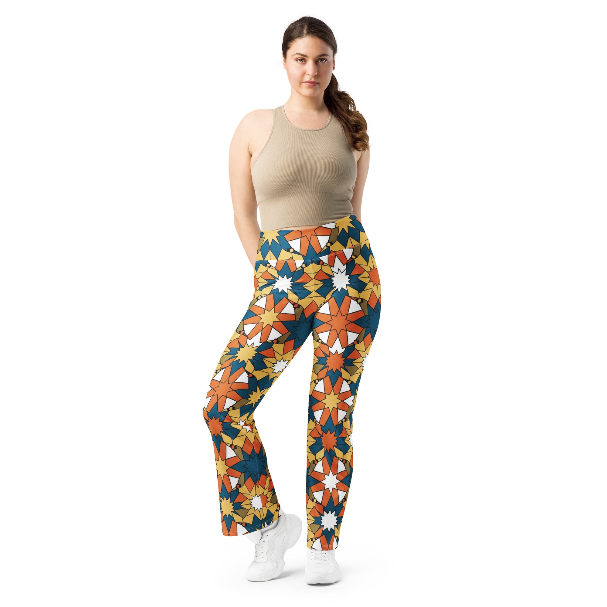 Zellige Ocean Sunset Flare Leggings | GearBunch