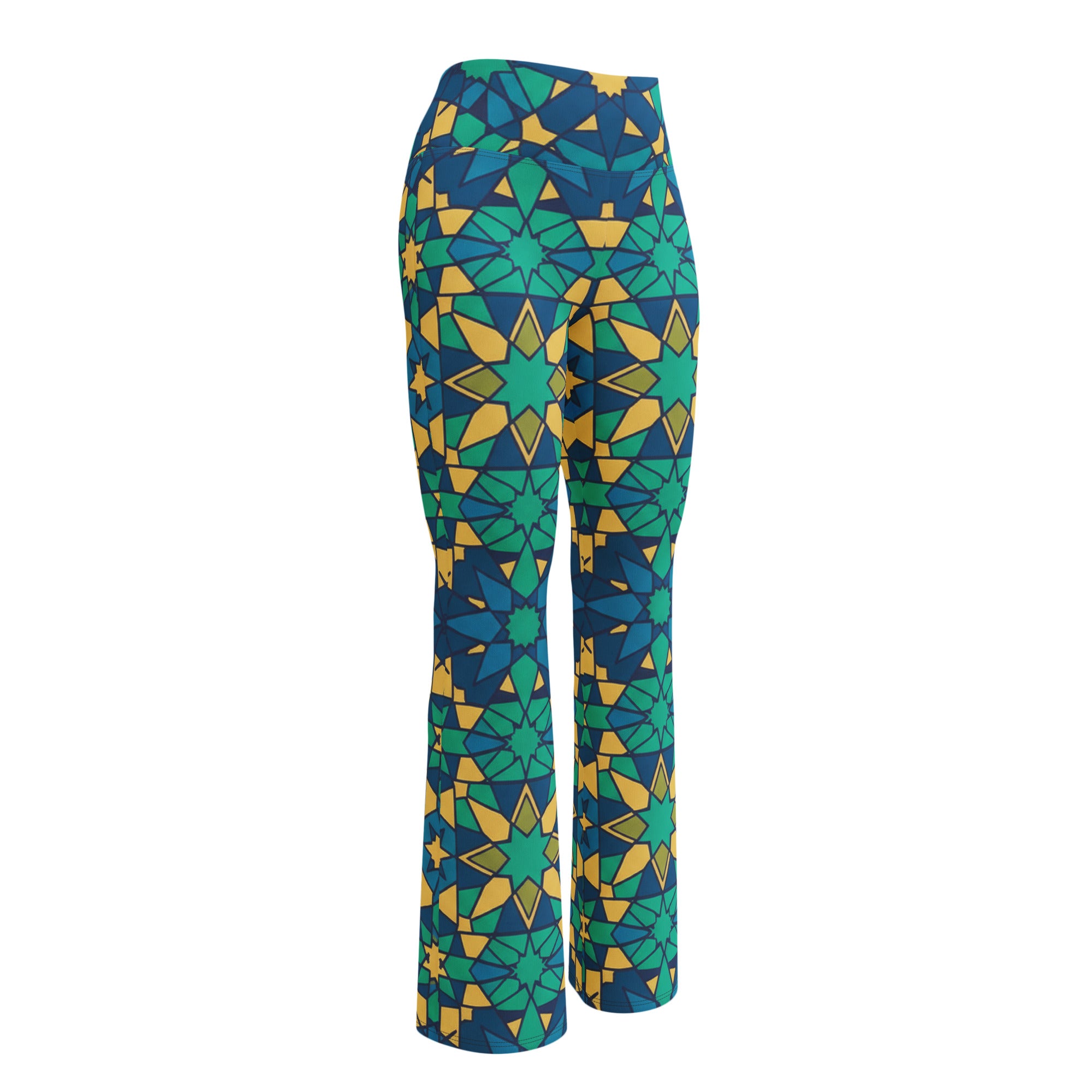 Zellige Peacock Flare Leggings | GearBunch