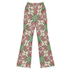 GearBunch Zellige Rose Garden Flare Leggings with intricate pink, green, cream, and black geometric pattern.