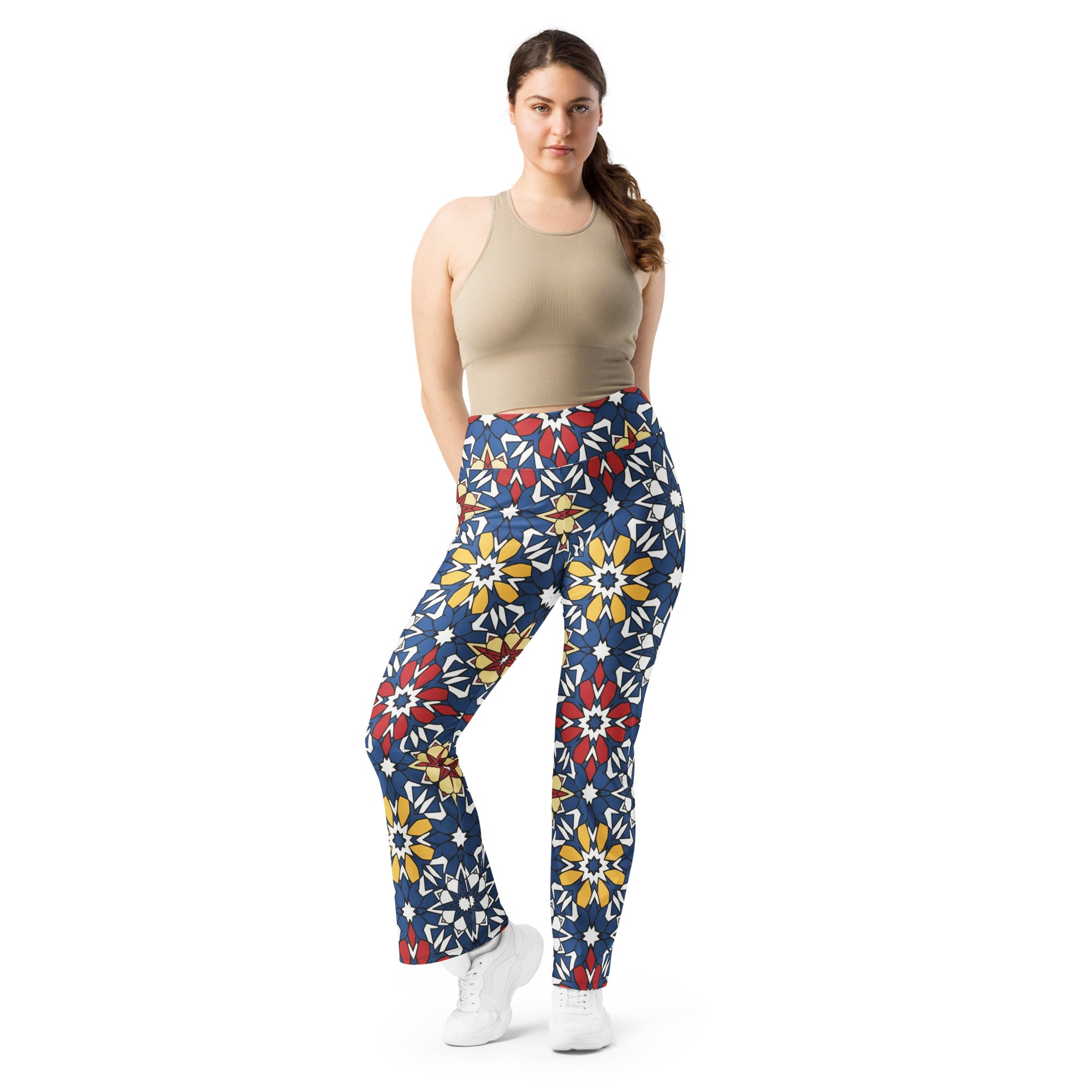 Zellige Sapphire Ruby Flare Leggings | GearBunch