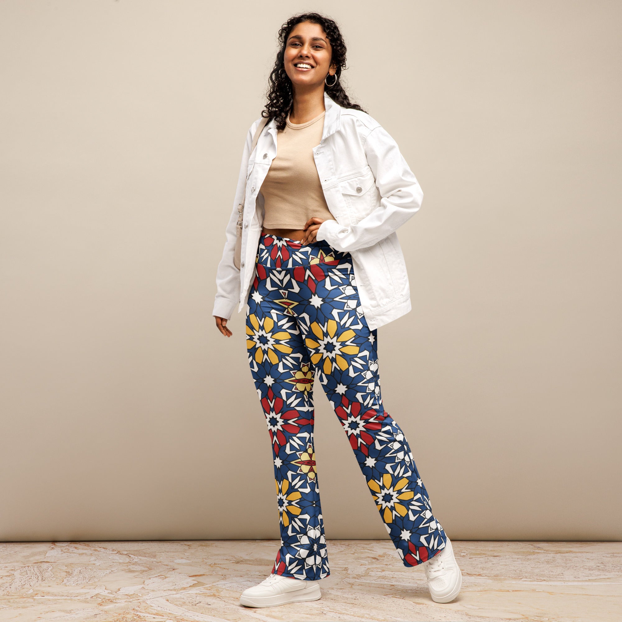 Zellige Sapphire Ruby Flare Leggings | GearBunch