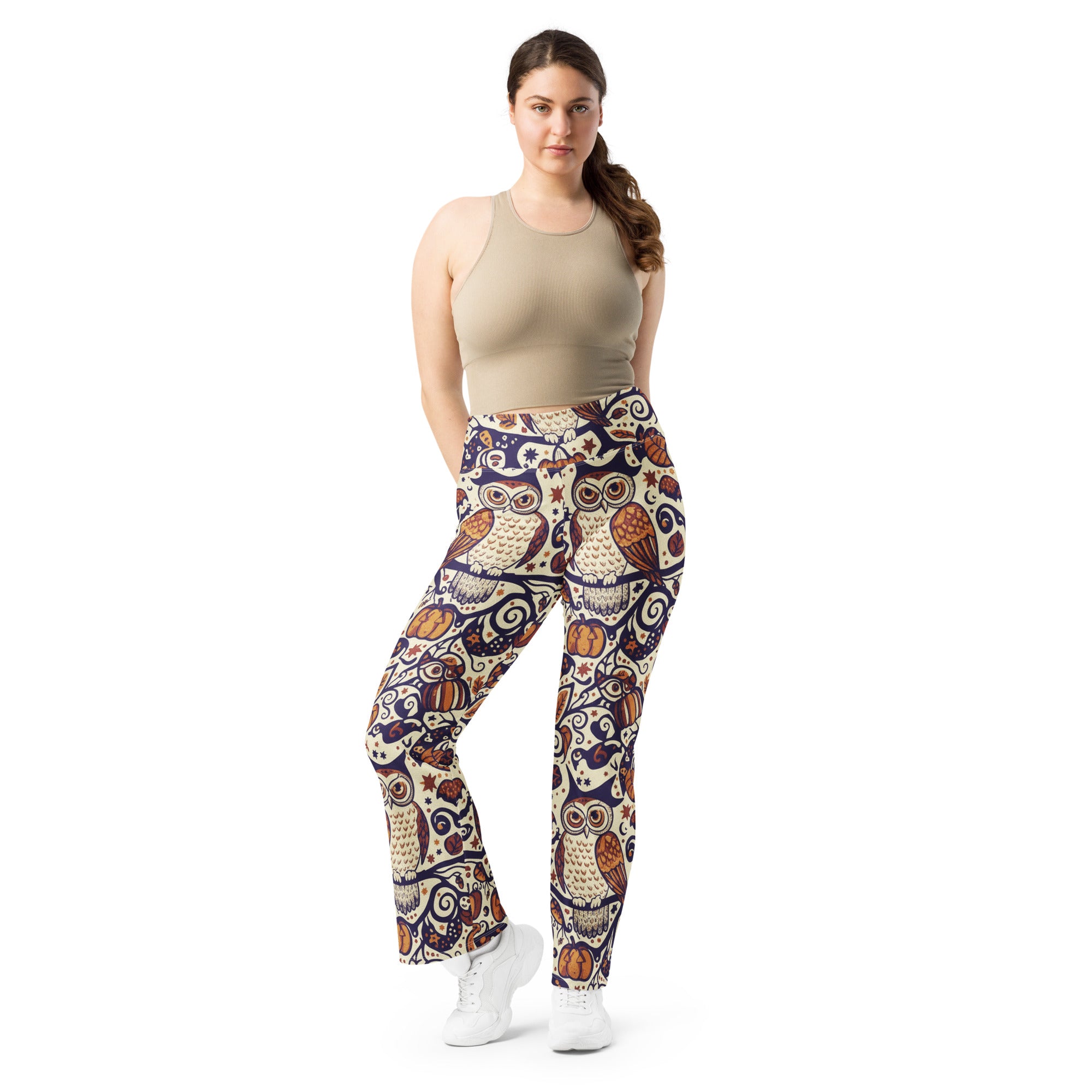 All Hallows Eve Owl Flare Leggings | GearBunch