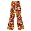 GearBunch Anime Collage Fire Spirit Flare Leggings featuring bold anime characters and fiery colors for dynamic activewear.