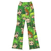 Full-body view of GearBunch Anime Collage Forest Spirit Flare Leggings, showing vibrant anime-style print.