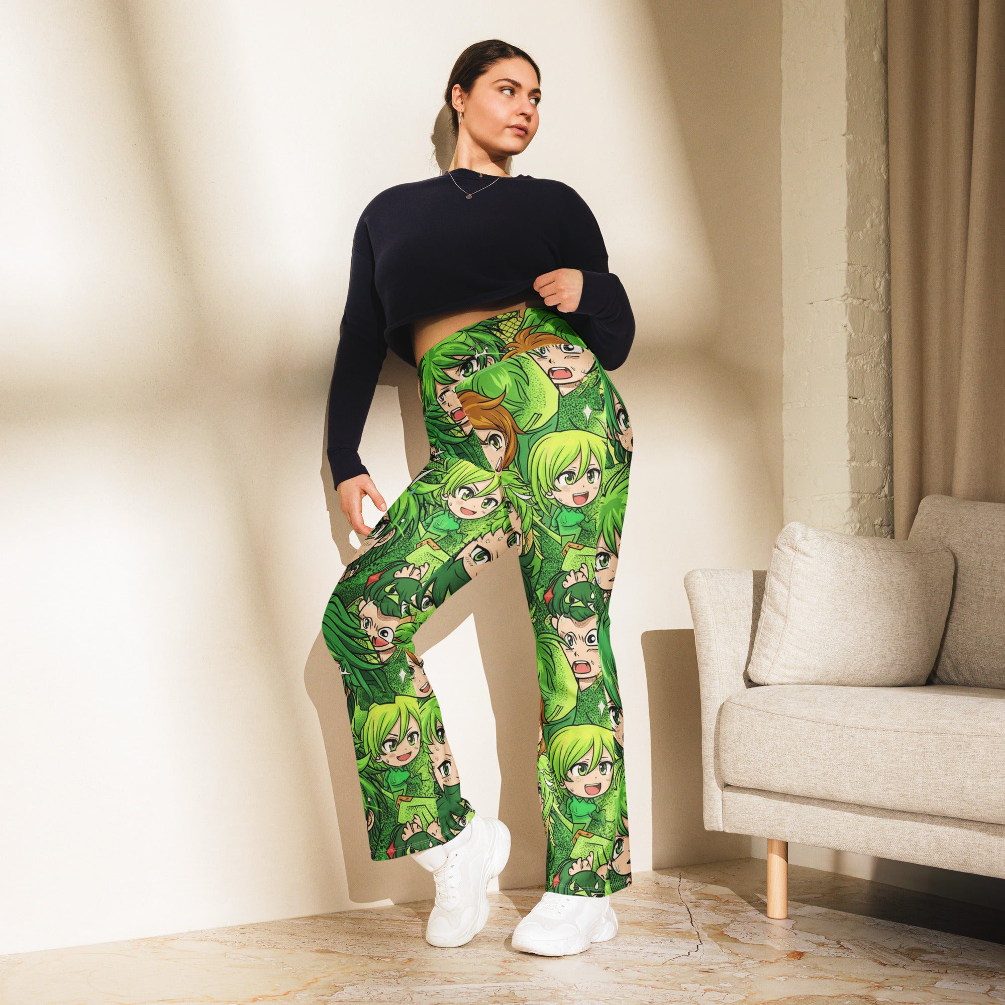 Anime Forest Spirit Flare Leggings | GearBunch