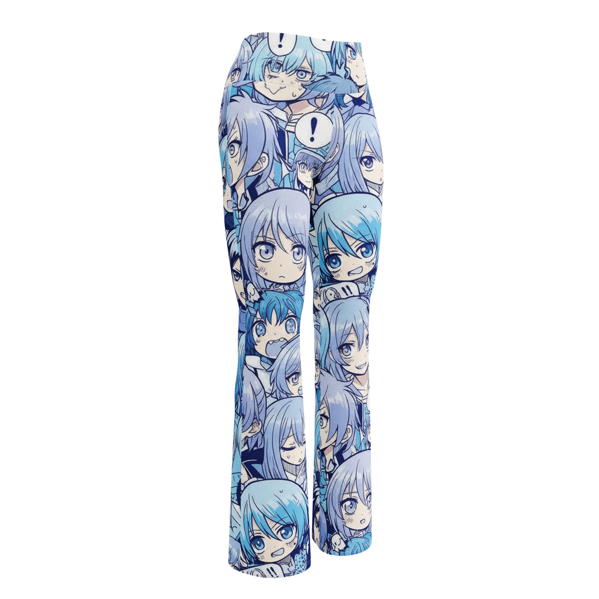 Anime Collage Ice Kingdom Flare Leggings | GearBunch