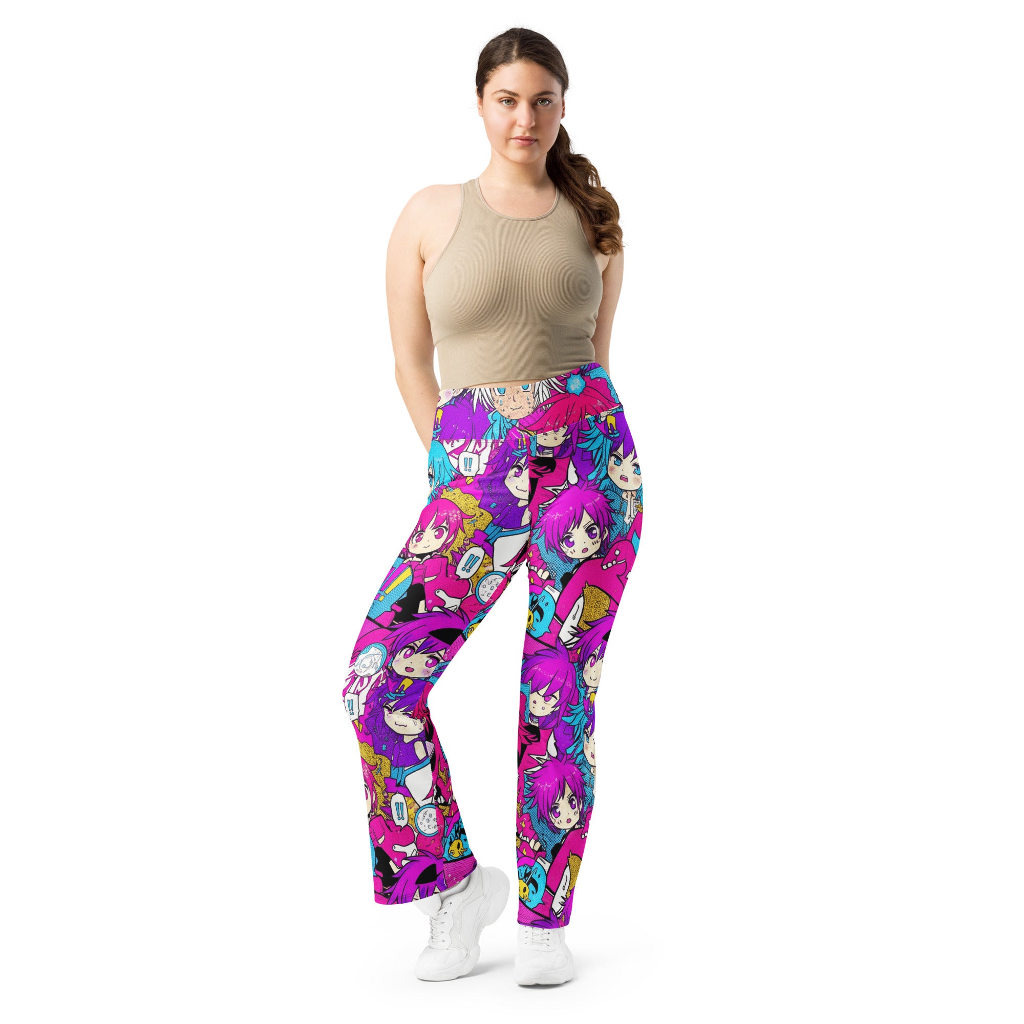 Anime Collage Pop Idol Flare Leggings | GearBunch