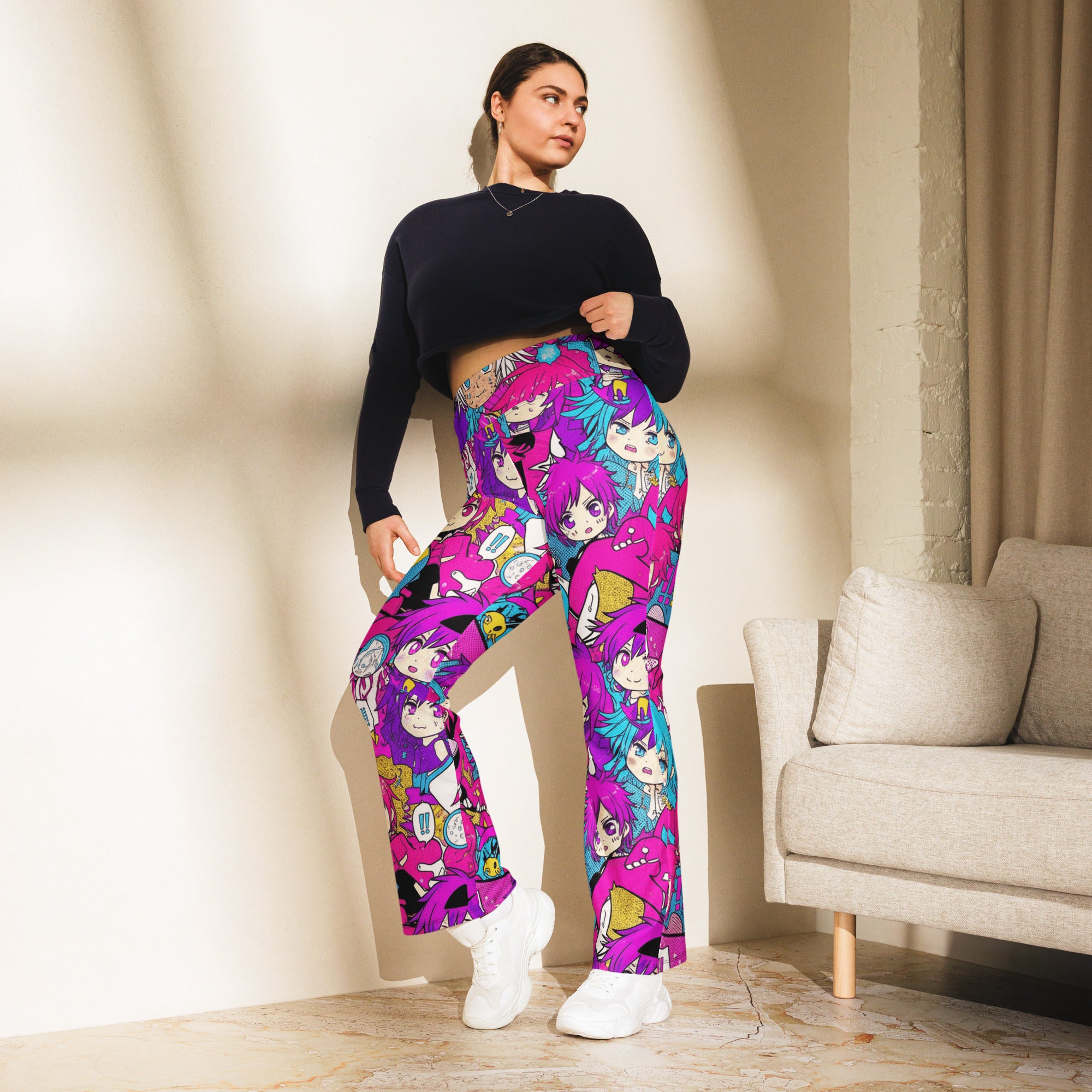 Anime Collage Pop Idol Flare Leggings | GearBunch