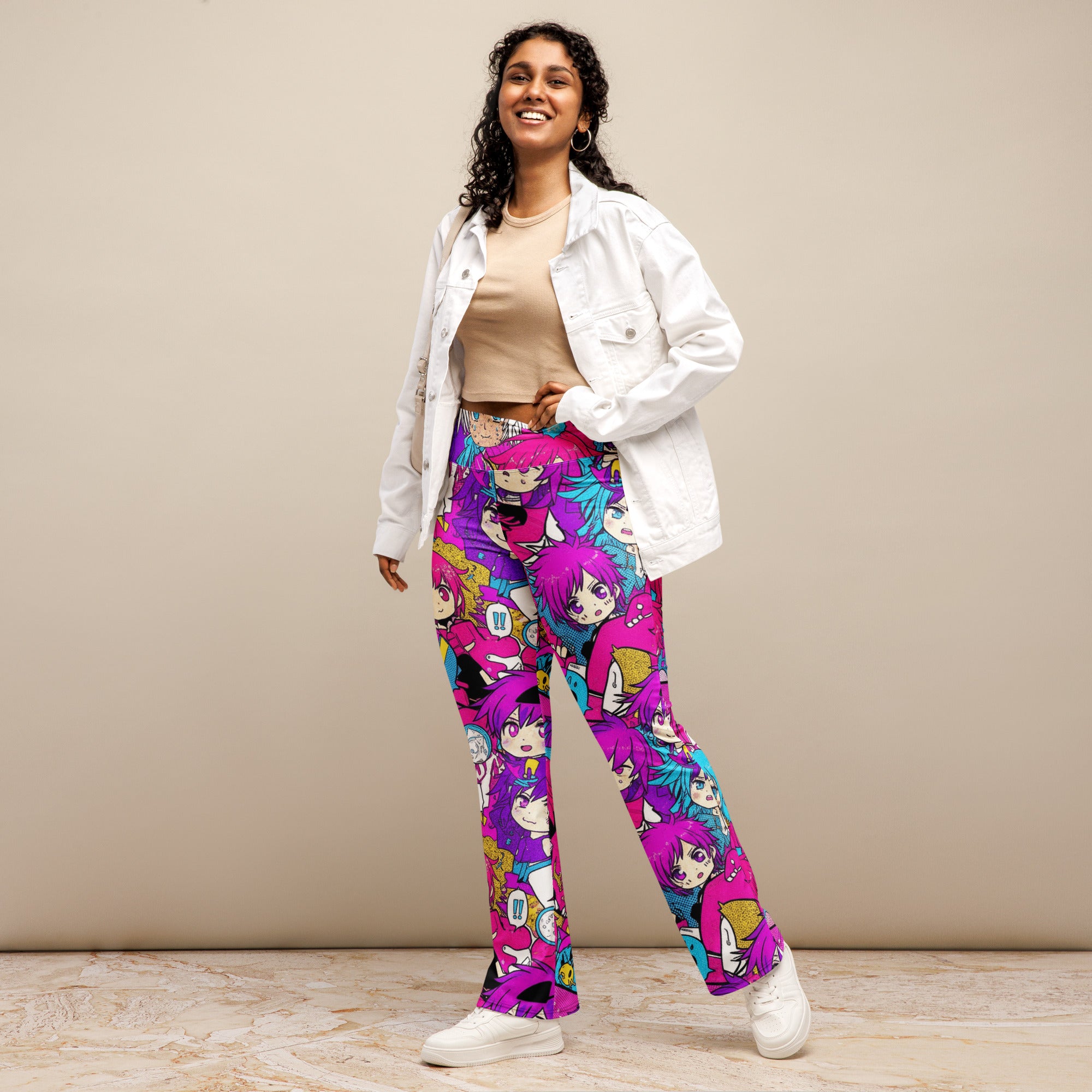 Anime Collage Pop Idol Flare Leggings | GearBunch