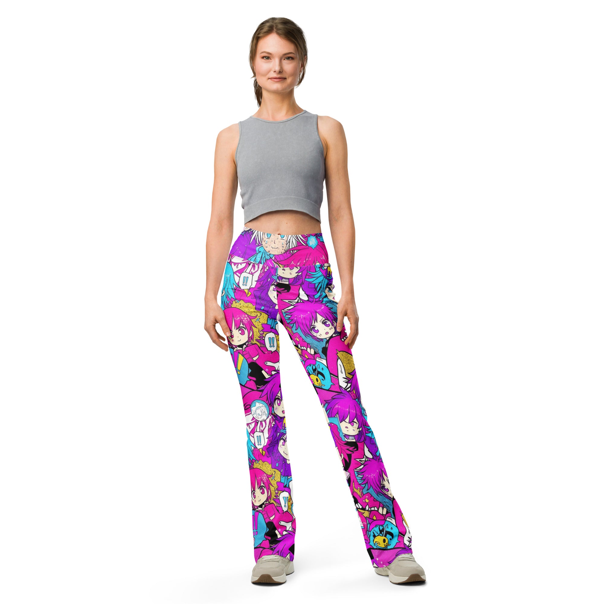 Anime Collage Pop Idol Flare Leggings | GearBunch