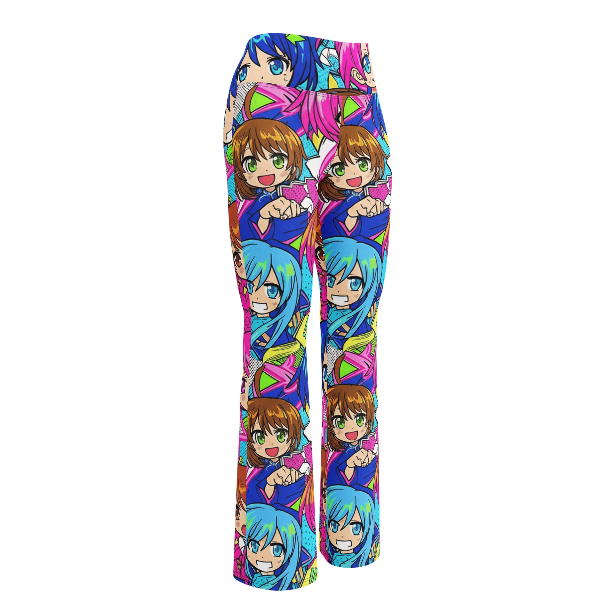 Anime Collage Sakura School Flare Leggings | GearBunch