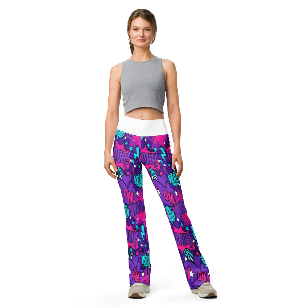 Flare leggings front view | GearBunch