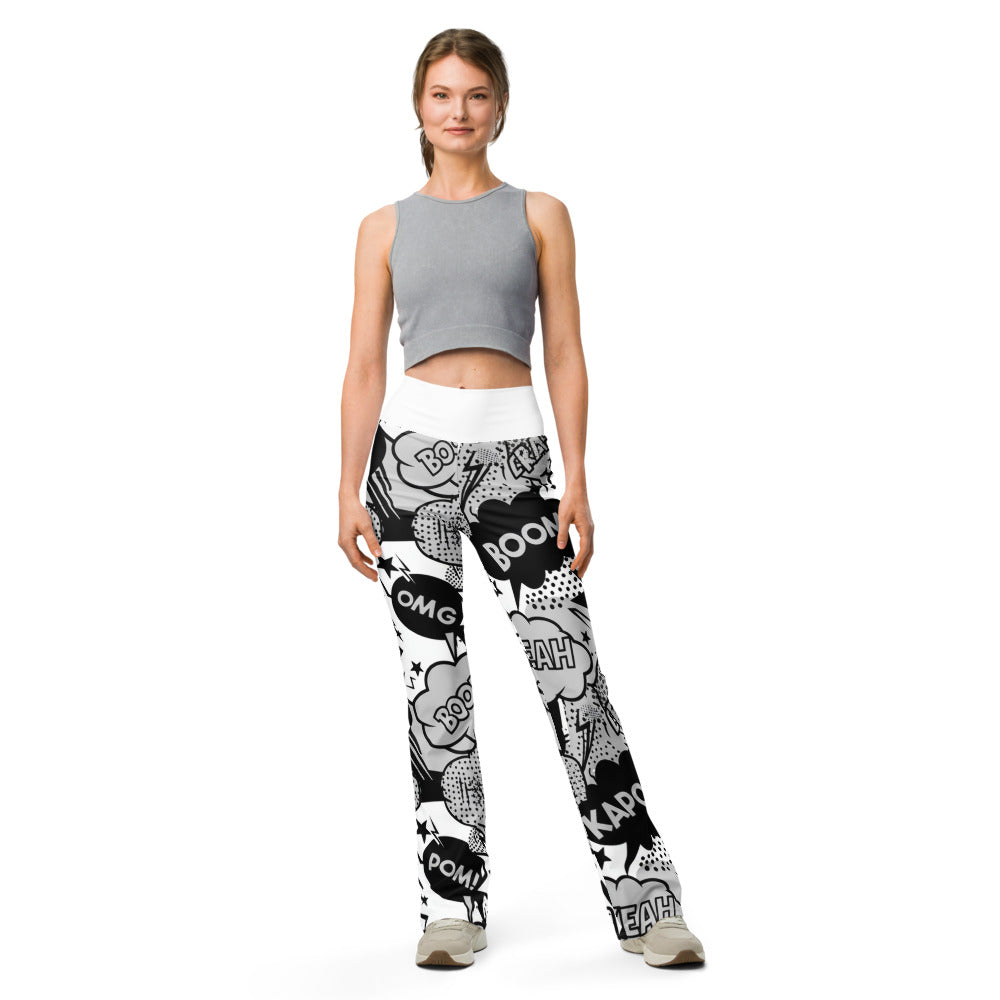Flare leggings front view | GearBunch