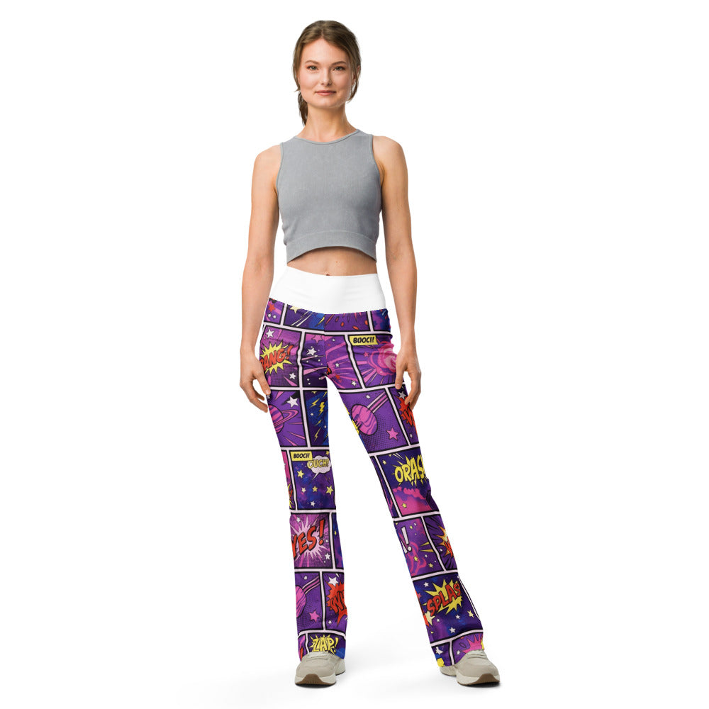 Flare leggings front view | GearBunch