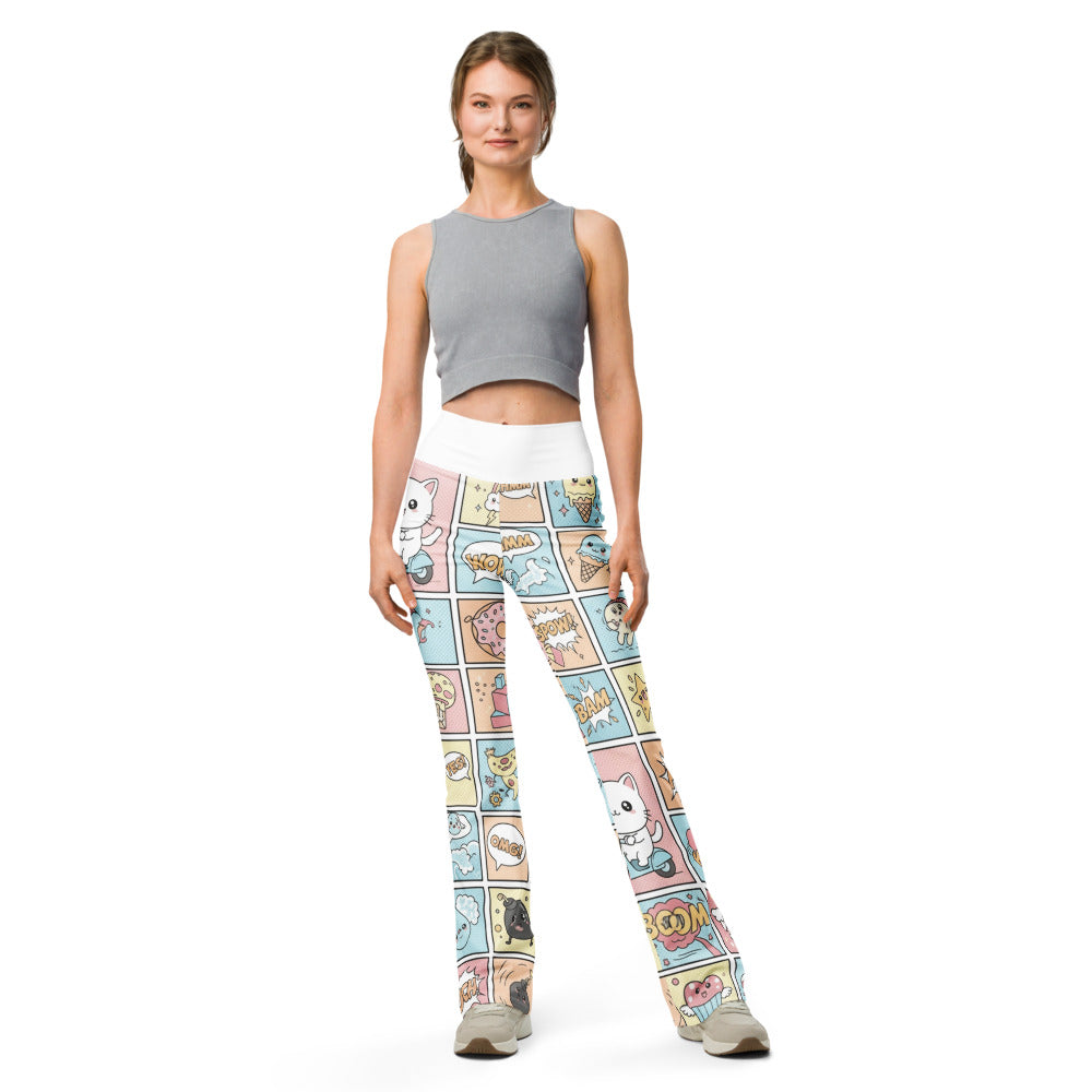 Flare leggings front view | GearBunch