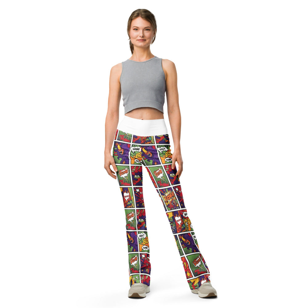 Flare leggings front view | GearBunch