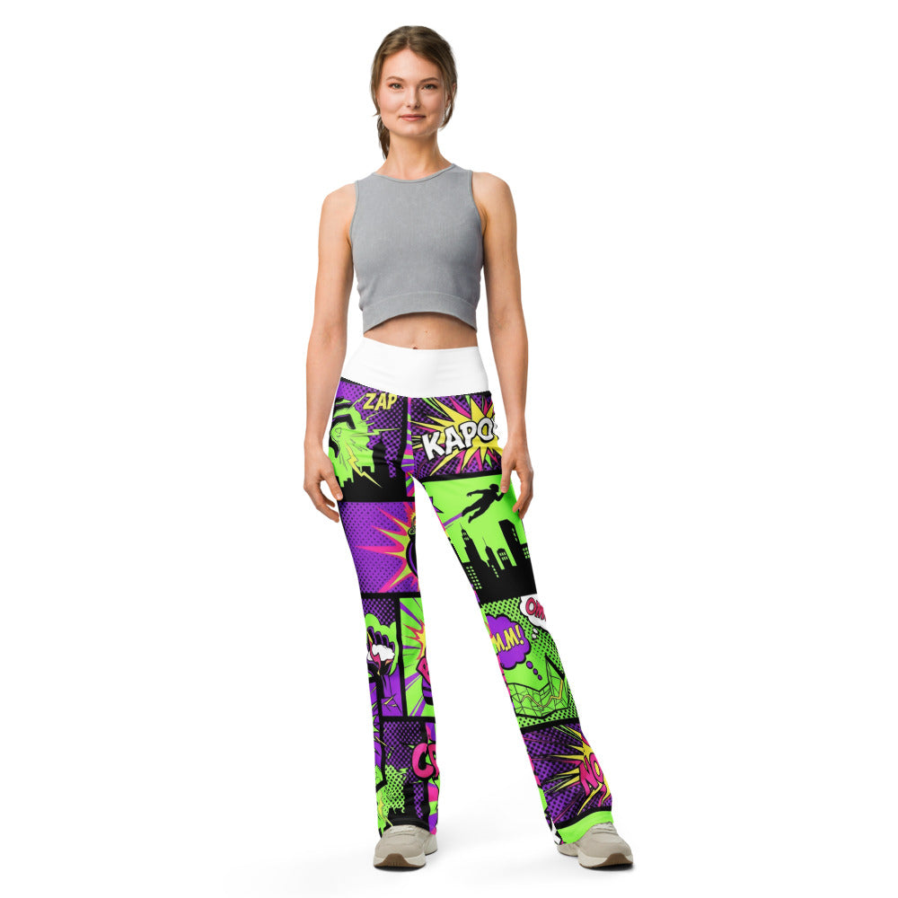 Flare leggings front view | GearBunch