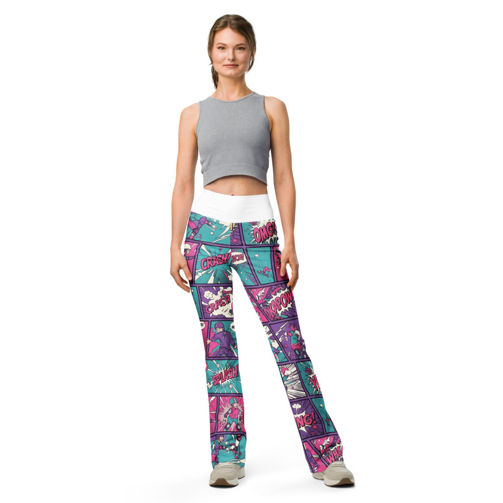 Flare leggings front view | GearBunch