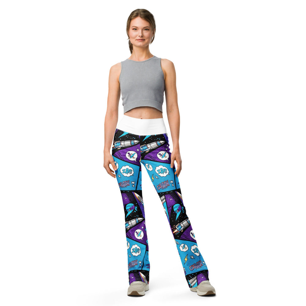 Flare leggings front view | GearBunch