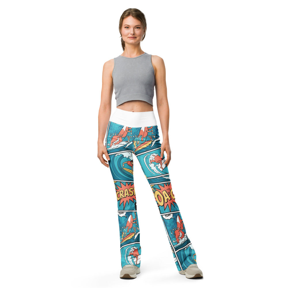 Flare leggings front view | GearBunch