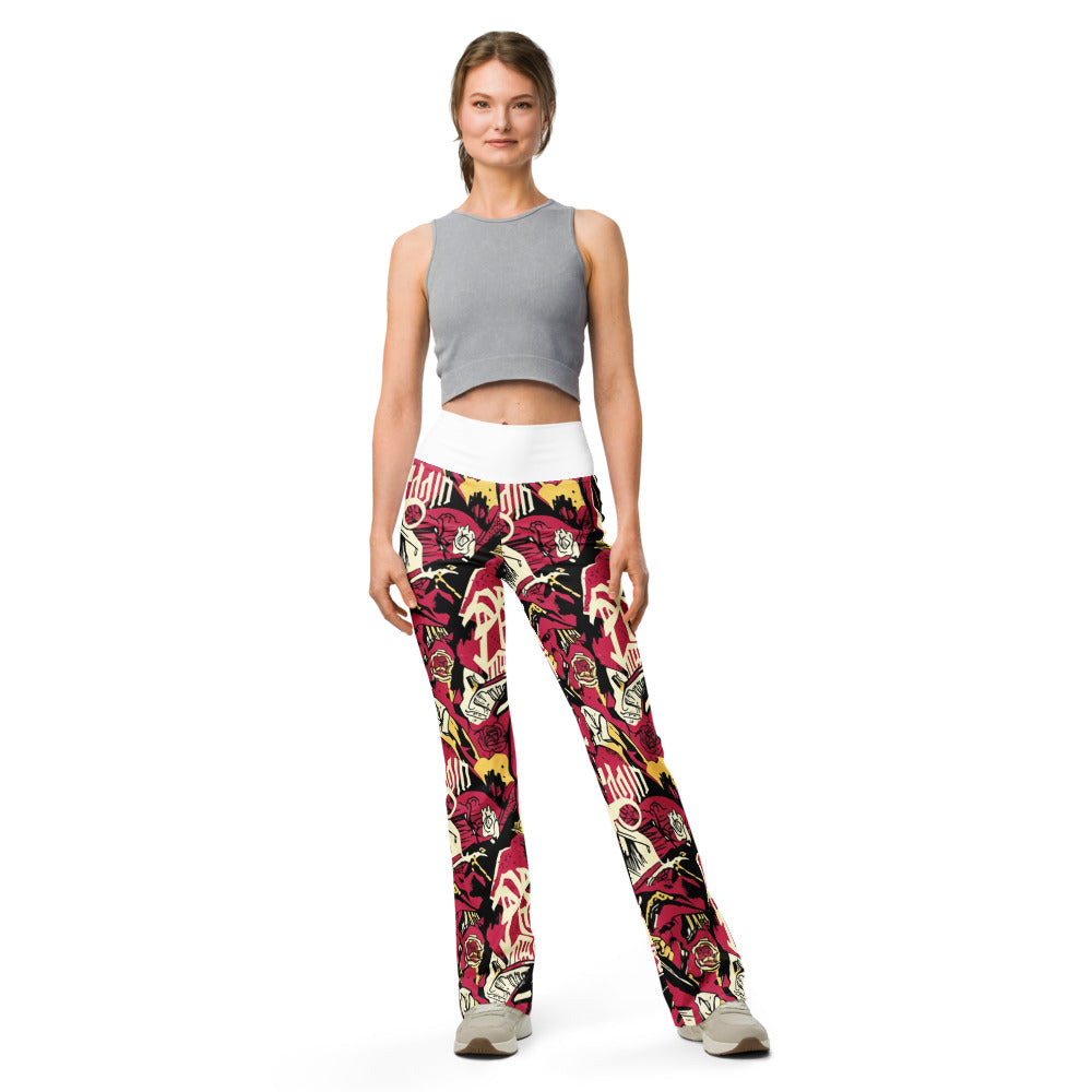 Flare leggings front view | GearBunch