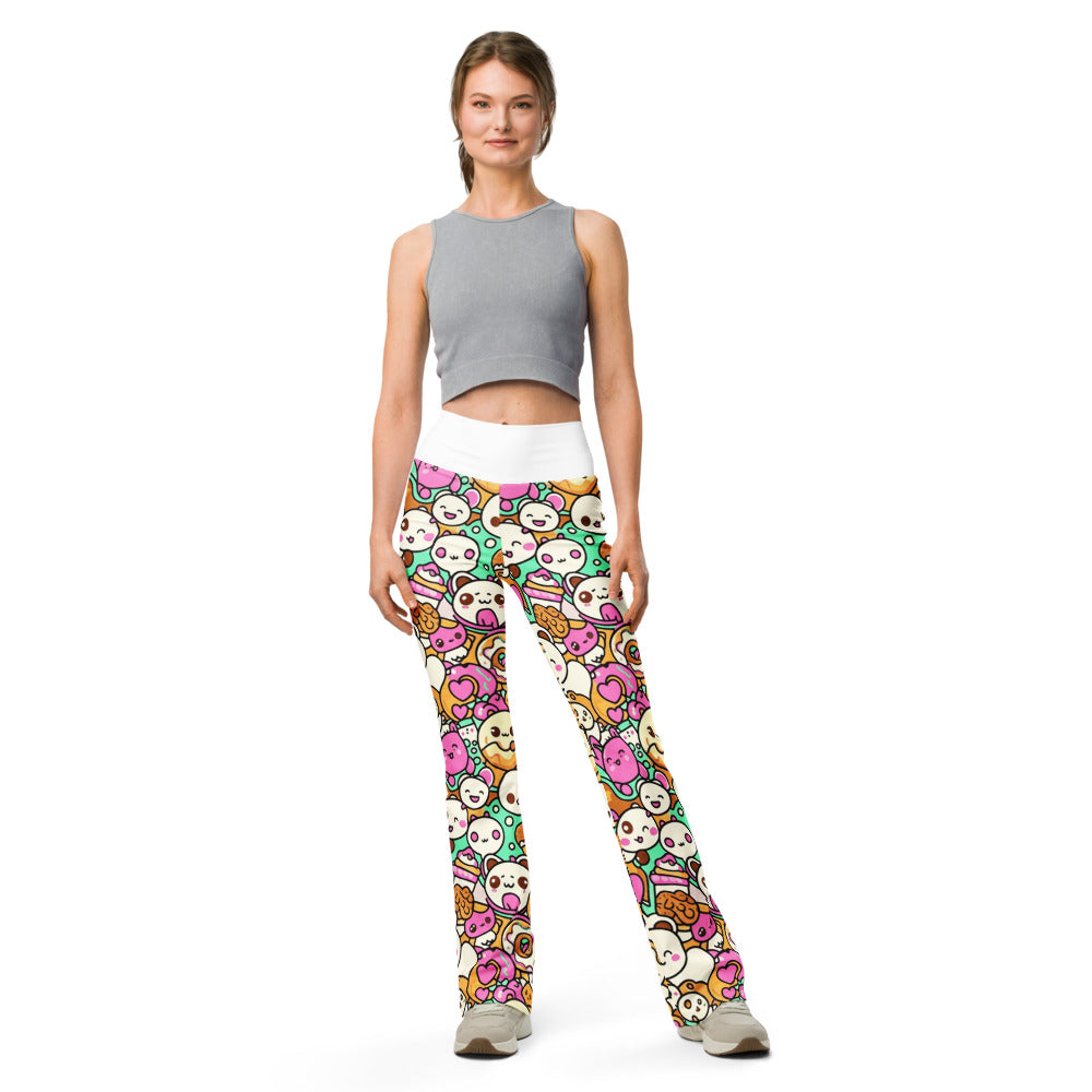 Flare leggings front view | GearBunch