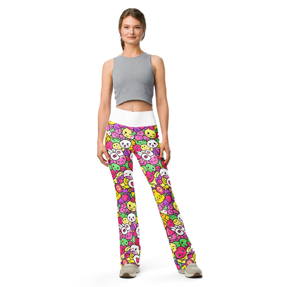 Flare leggings front view | GearBunch