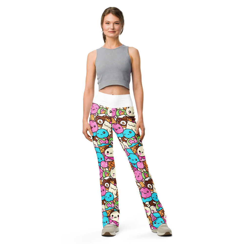 Flare leggings front view | GearBunch