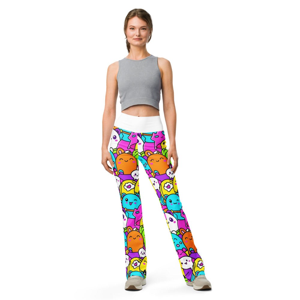 Flare leggings front view | GearBunch