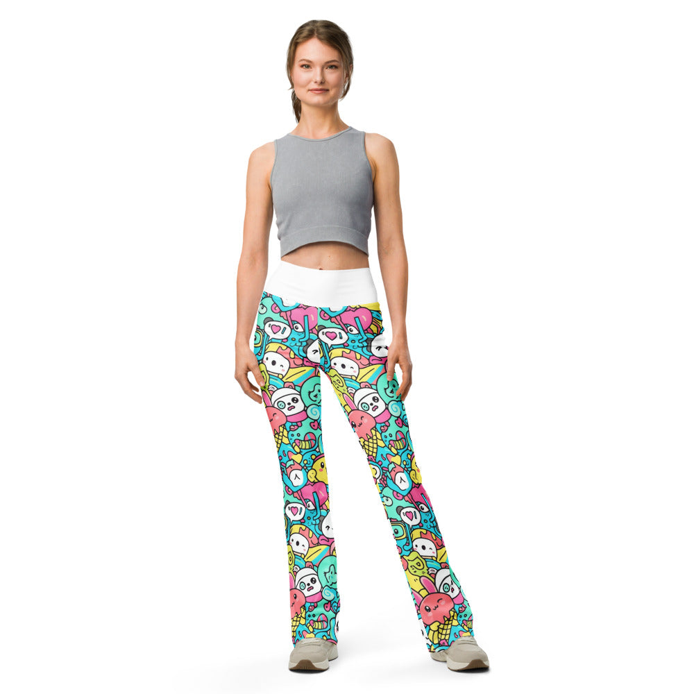 Flare leggings front view | GearBunch