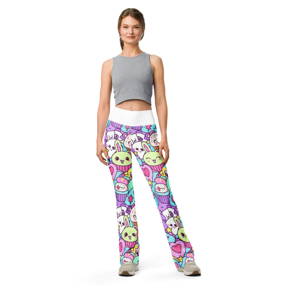 Flare leggings front view | GearBunch