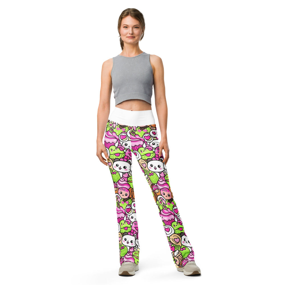 Flare leggings front view | GearBunch